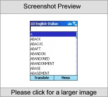 LingvoSoft Dictionary English <-> Italian for Microsoft Smartphone Screenshot